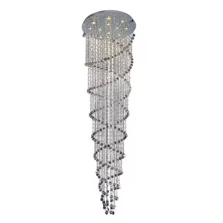 Cwi Lighting Double Spiral 12 Light Flush Mount With Chrome Finish 6606C32C